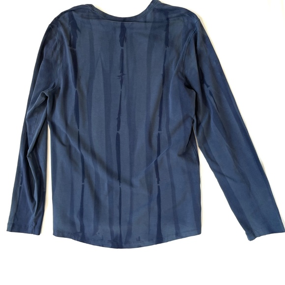 Lululemon Basic Blue Tie Dye Stripe Long Sleeve Shirt - Picture 2 of 5